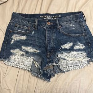 High waisted American eagle jean shorts